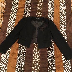 Forever 21 Cropped Black Tweed Blazer